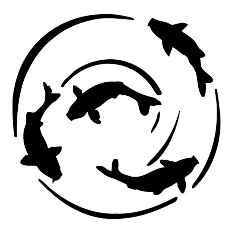 

Модные смешные Мультяшные наклейки на автомобиль в виде рыбы, стильные персонализированные декоративные наклейки на бампер, съемные аксес...