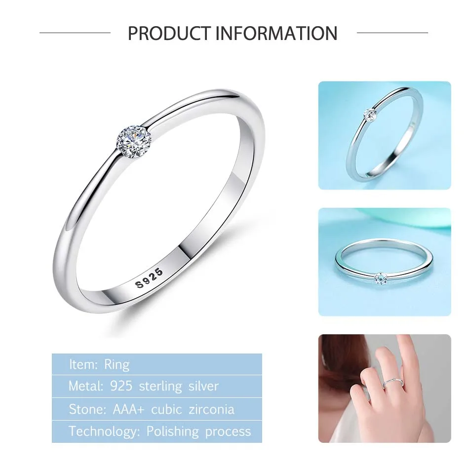 Подлинное кольцо из стерлингового серебра 925 пробы с кубическим цирконием на