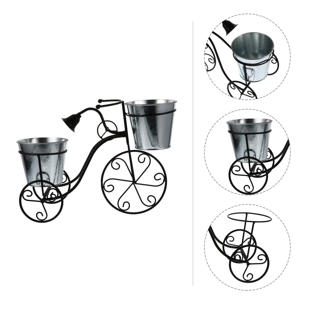 

1PC Bike Plant Stand Vintage Bike Shape Plant Holder Iron Art Flower Pot