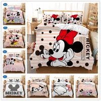 disney mickey mouse 3d bedding set duvet cover sets single double queen king size 34pcs bedclothes bed linen christmas gifts