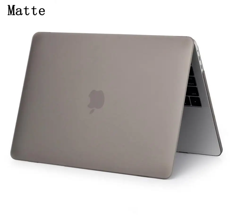 Чехол для ноутбука Apple MacBook Air Pro retina 11,6 12 13,3 15,4 дюймов для New Air Pro 13 A1466 A1932 A1989 A2159 с сенсорной панелью ID - Цвет: Matte  Gray