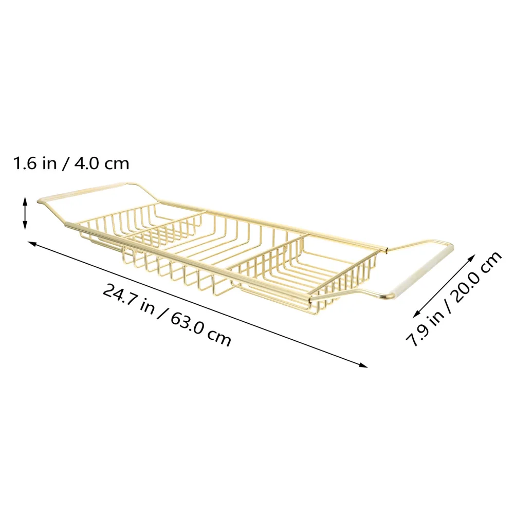 

Extendable Bathroom Rack Versatile Bathtub Tray Stainless Steel Bath Tub Shelf