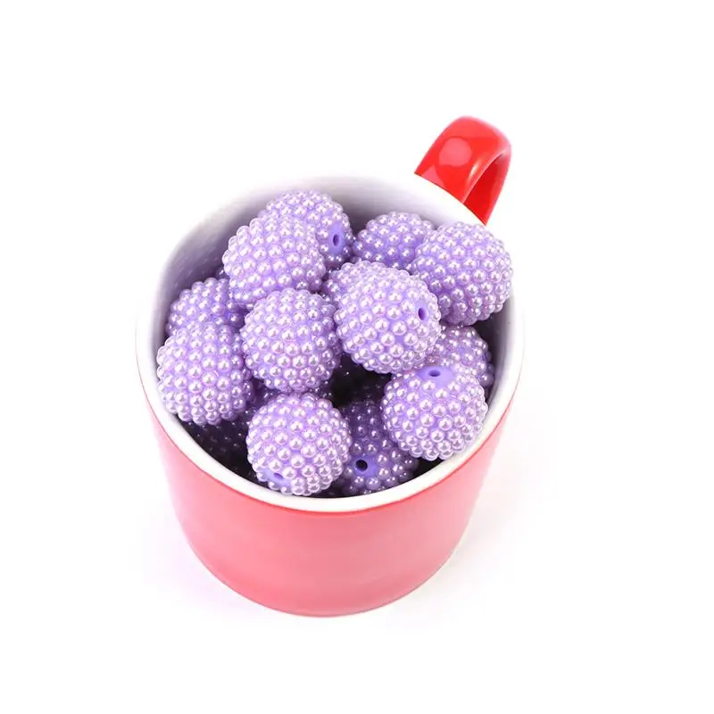 Purple Pearl 20 мм AB горный хрусталь массивные бусины набор из 10, Смола горный хрусталь бусины, массивная жевательная резинка ожерелье поставки-25 цветов выбор - Цвет: Purple Pearl