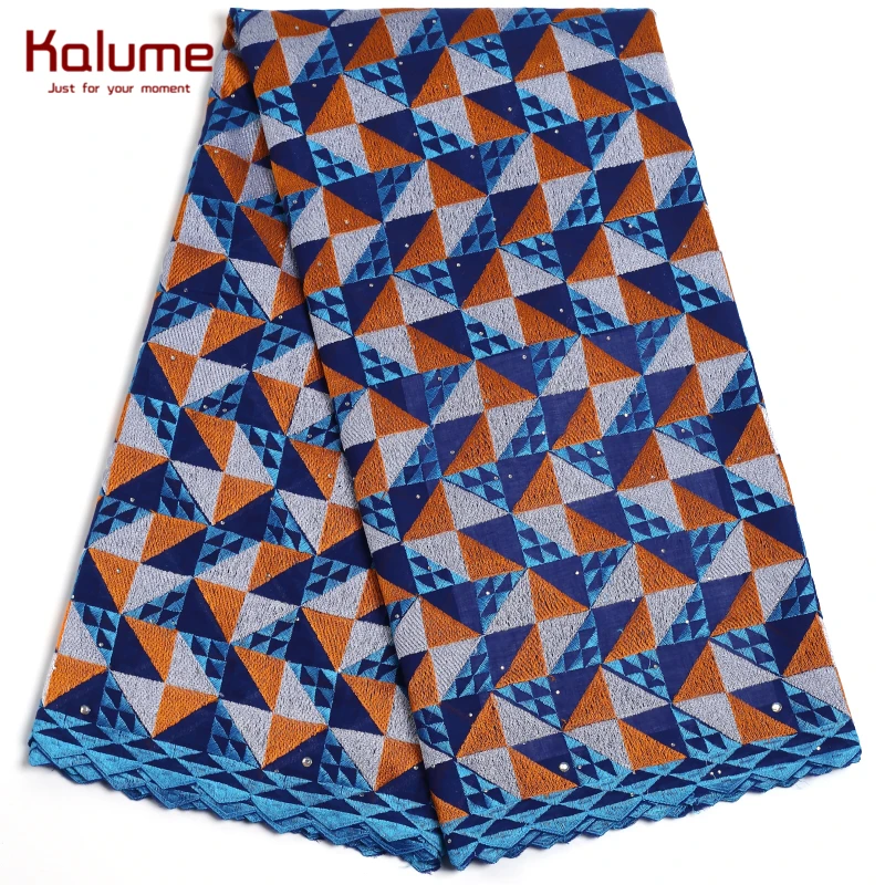 

Kalume Cotton Nigerian Lace Fabric High Quality Lace 2021 Swiss Voile Lace Fabric Embroidered African Dry Lace For Dress 2211