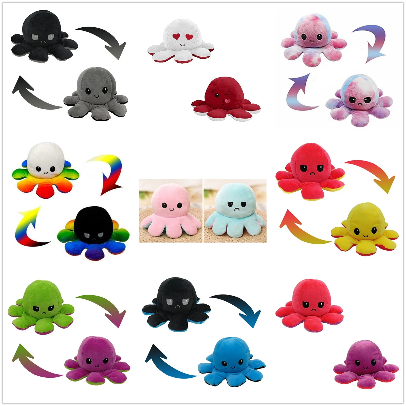 

Doll Stuffed Emotional New Flip Funny Toy Stuffed Toy Funny Present Plush Doll Fitget Toys Decoration Artwork For Home Stuffed