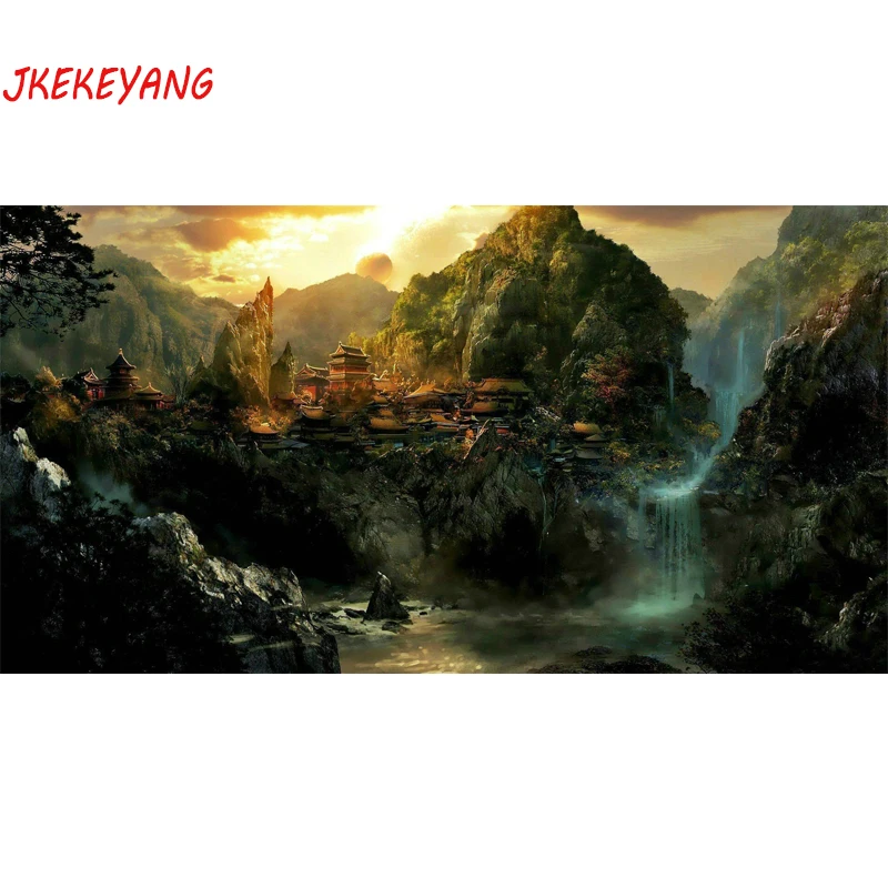 Большой 5D Diy алмазная живопись холма дворец Алмазная вышивка мозаика стразами