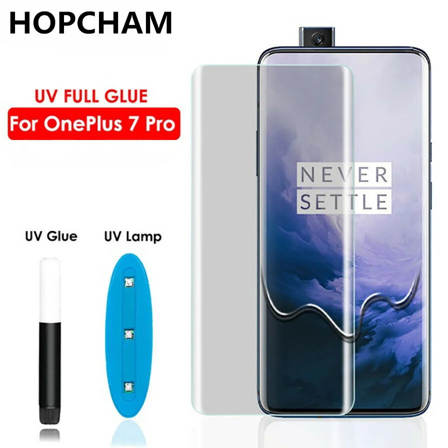 10D УФ жидкое изогнутое закаленное стекло для Oneplus 7 Pro 7pro One Plus 1 + защита экрана с