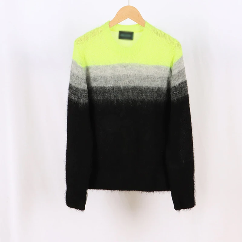 

2021 Sweater Women Winter Fashion Tide Striped Cashmere Long Sleeve O-Neck Casual Wild Lady Knitwear Pullover Tops Pull Femme