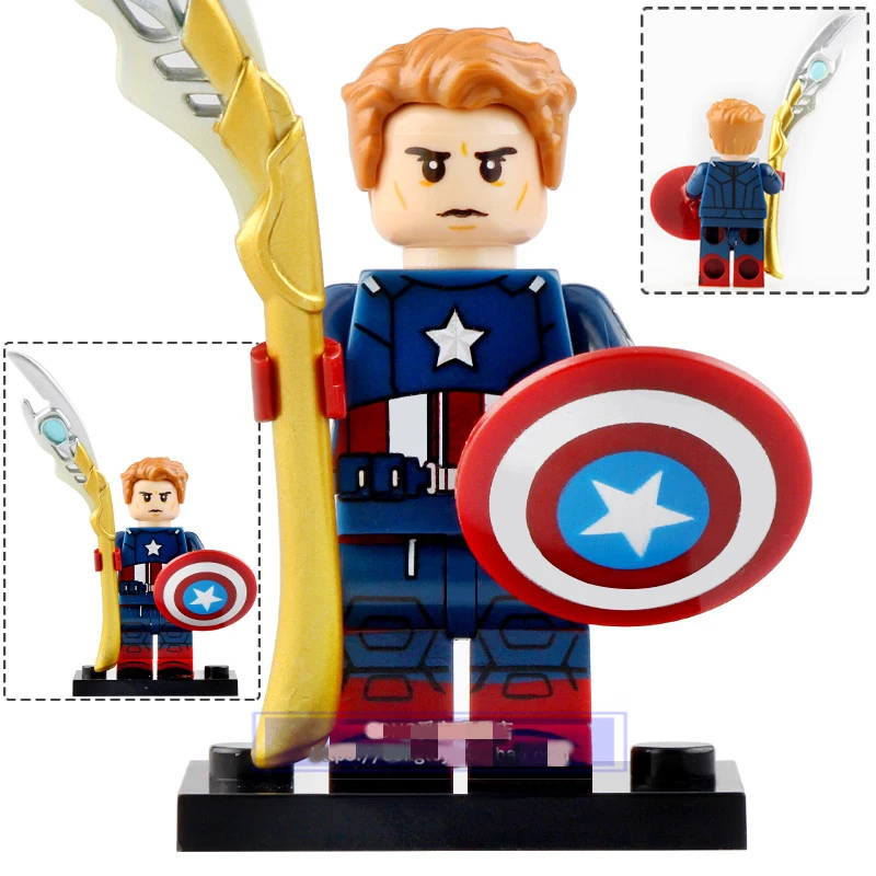 Одиночная продажа Мстители 4 Капитан Америка с персоналом миньфиг Marvel Супер
