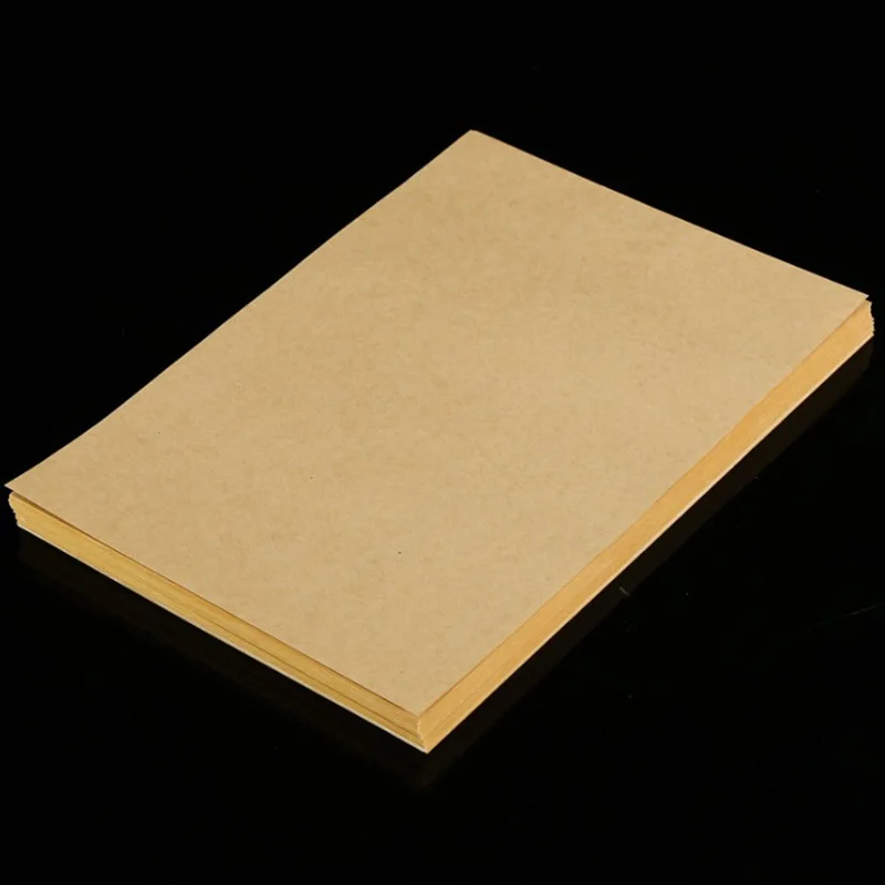 100 листов формата А4 пустая крафт клейкая наклейка самоклеющаяся а4kraft бумага для