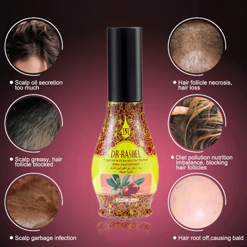 Natural Hair Keratin Moroccan Pure Argan Oil Essential Frizzy Dry Repair Care Scalp Anti-hair loss | Красота и здоровье