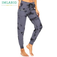 imlario camotie dye sports joggers lounge active pants buttery soft yoga fitness sweatpants zipper pocket gym workout bottoms