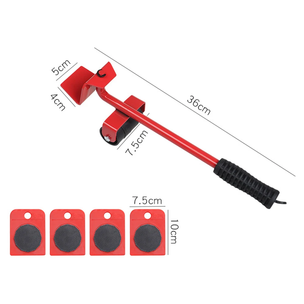 

5Pcs/SetFurniture Mover Set Furniture Mover Tool Transport Lifter Heavy Stuffs Moving Wheel Roller Bar Hand Tools Dropshipping