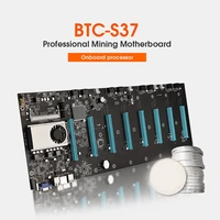 btc s37 miner motherboard cpu set 8 video card slot ddr3 memory for btc mining integrated vga interface low power consumption