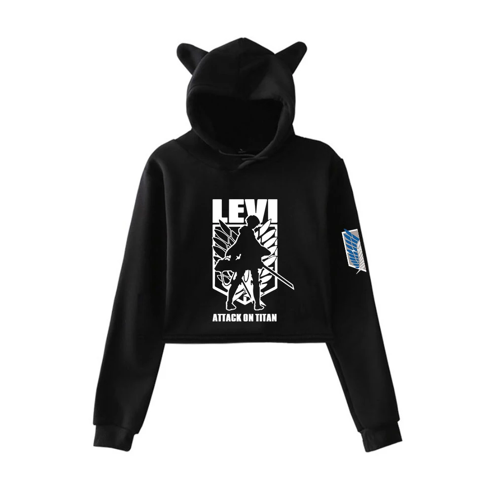 

Attack On Titan Women's Cat Ear Sweatshirt Casual Popular Street Style Harajuku Attack On Titan Women's Hoodie