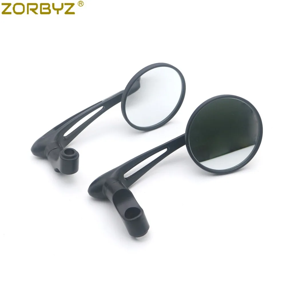 ZORBYZ мотоцикл черный/хром l-бар круглые боковые зеркала заднего вида для Honda GN125 кафе гонщик на заказ