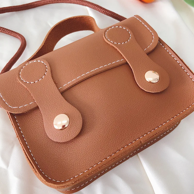 

New Arrival Children's Single Shoulder Bag for 2021 Spring and Summer Retro PU Material Boys and Girls Crossbody Bag Kid Handbag