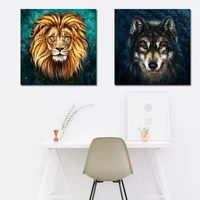 abstract animal lion tiger wolf art posters and prints canvas paintings wall art pictures for living room decor no frame