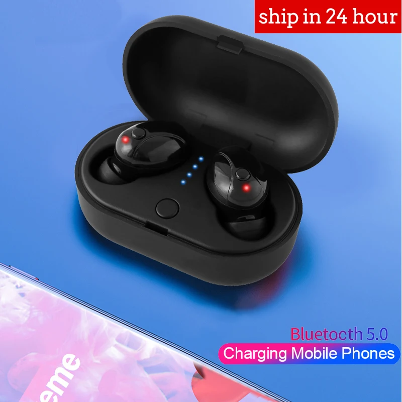 TWS V5.0 Bluetooth наушники спортивные беспроводные громкой связи стерео двойная