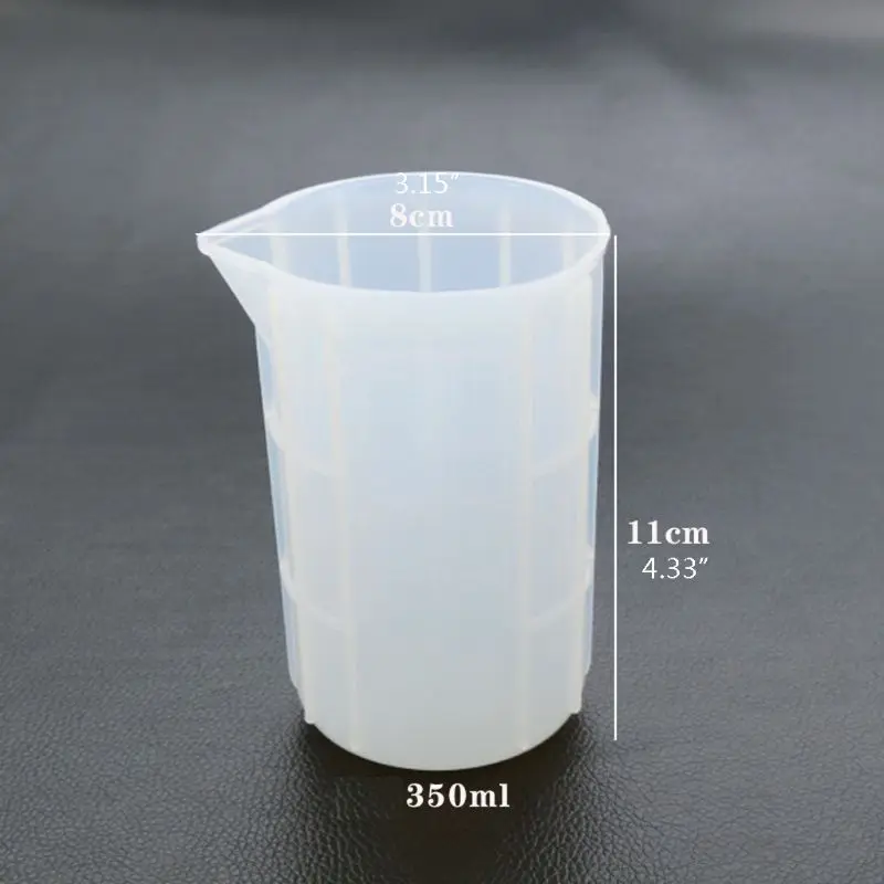 

N7MF 350ML Flexible Silicone Large Measuring Cup Mixing Cups Cook Bakers Resin Mold Casting Jewelry Tools