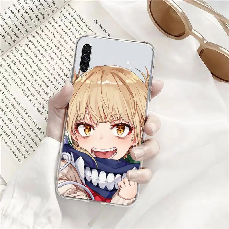

anime Himiko Toga girl Phone Case Transparent for Samsung s9 s10 s20 Huawei honor P20 P30 P40 xiaomi note mi 8 9 pro lite plus