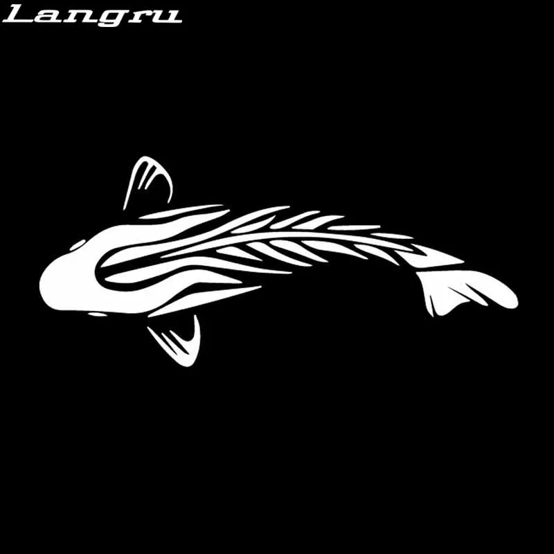 Langru 16 8 см * 7 4 этнический Карп виниловые рыболовные наклейки на автомобиль
