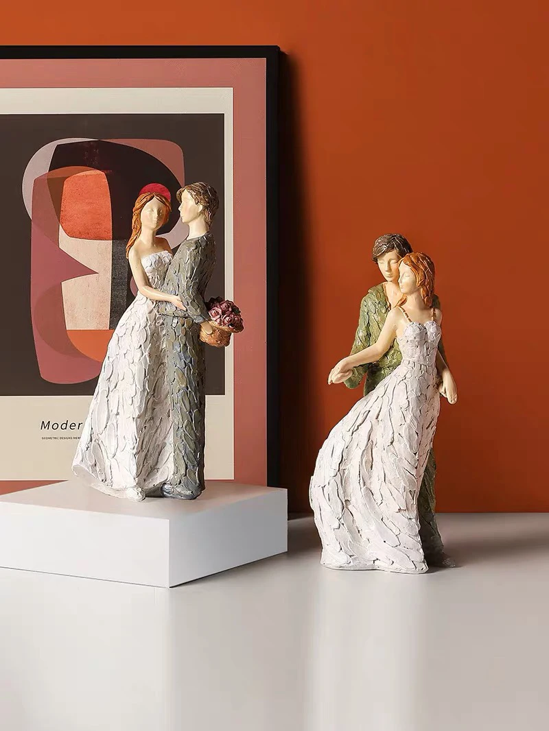 

Nordic minimalist couple ornaments character statue crafts new wedding home creative portrait decorations
