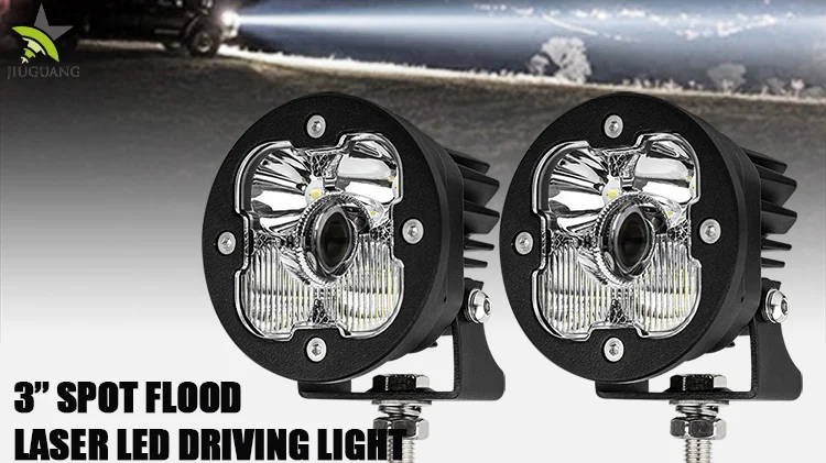 

Newest IP68 Super Bright 12000lm 12V Mini ATV 3inch 50w Off Road 4X4 Driving Lights Round Spot laser lights for Motorcycle