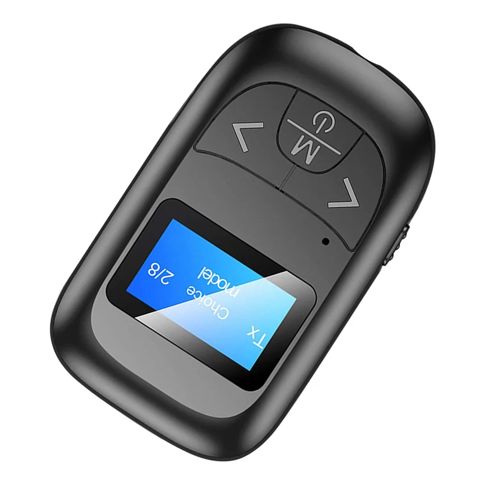 

USB Stereo Music Wireless Adapter T14 2 in 1 Bluetooth-compatible 5.0 Audio Adapter with LED Screen AUX for Car PC Speaker