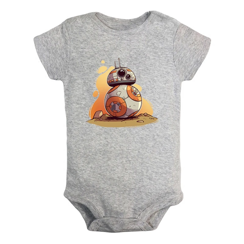 JcBaby1276GD BB-8 «Звездные войны», «Пробуждение силы», «Сопротивление», Одежда для новорожденных мальчиков и девочек, комбинезон с принтом, боди для младенцев, хлопковые комплекты одежды - Цвет: JcBaby1276GD