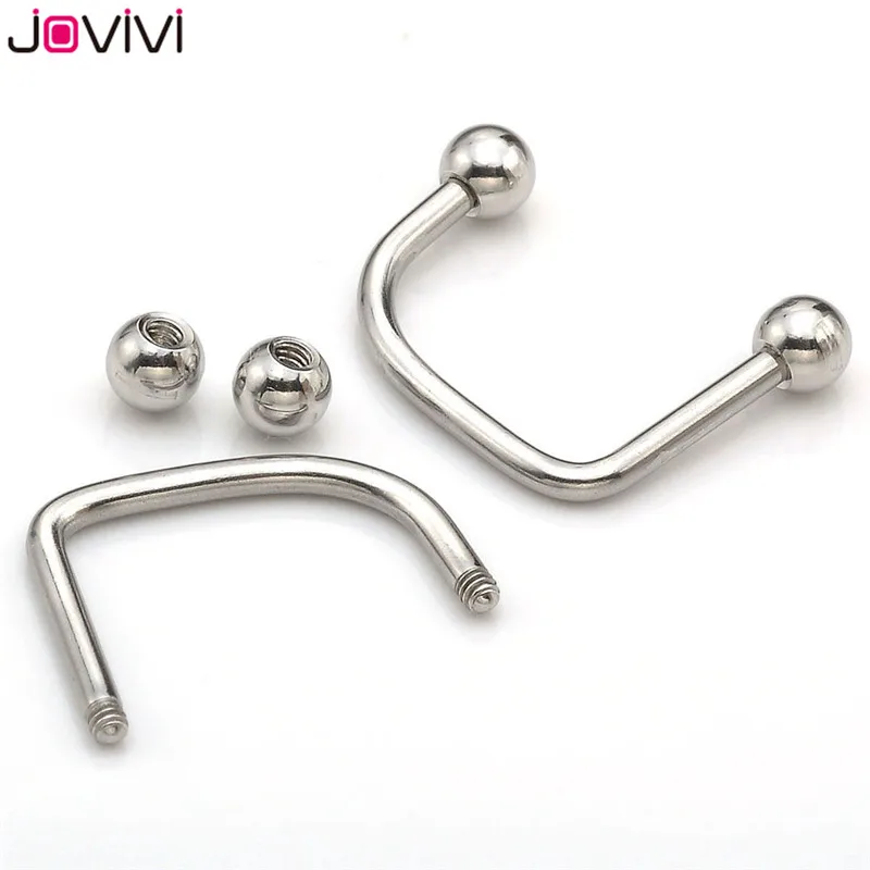 Кольцо Jovivi 16G Lippy Loop для губ и кольцо из нержавеющей стали с шариком Monroe Labret модное