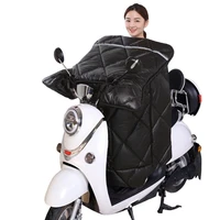 motorcycle scooter windproof quilt thicken velvet windshield leg cover knee blanket warmer with reflective strip for riding