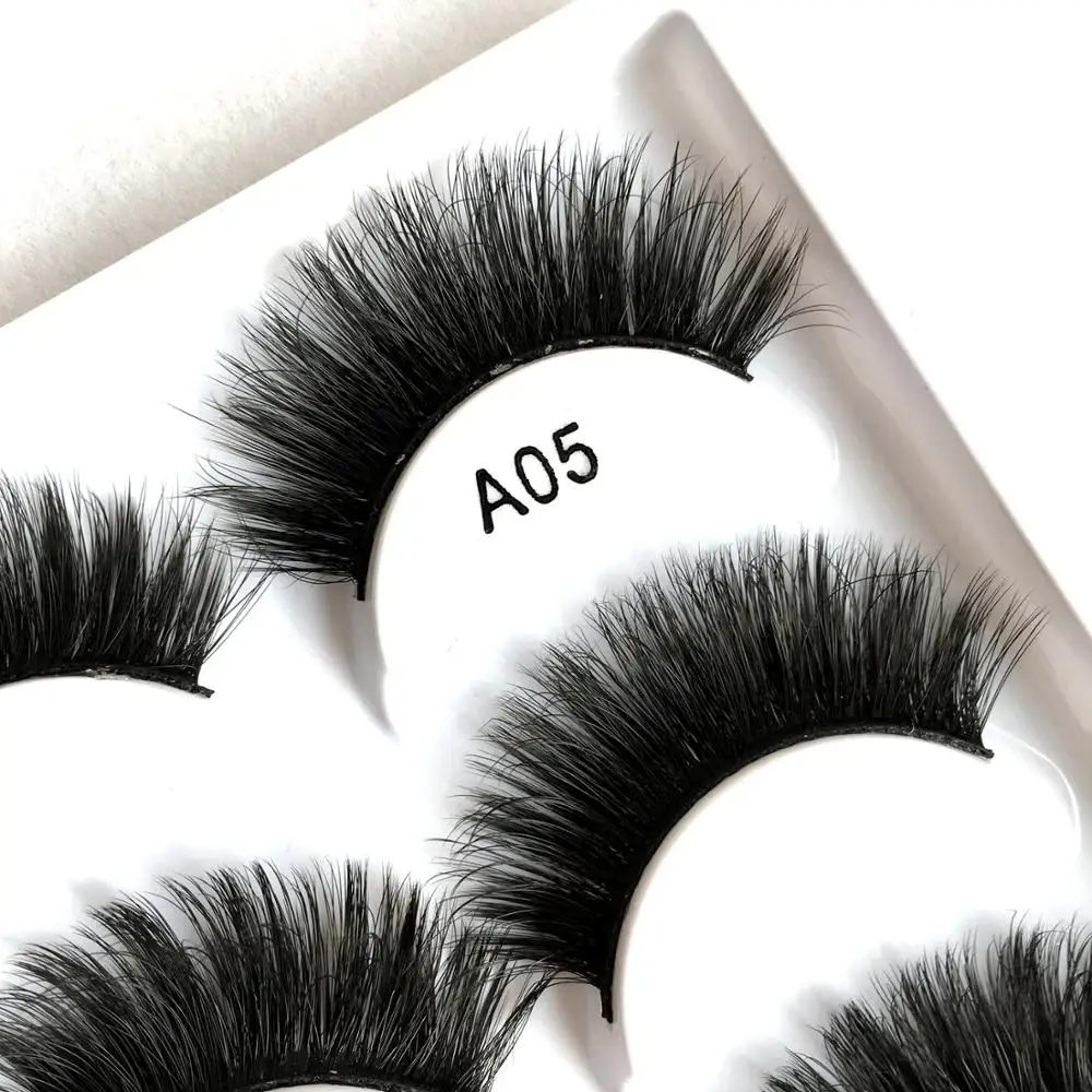 

fake lashes long makeup 3d mink lashes New 5 pairs natural false eyelashes