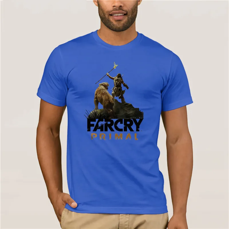 Летняя мужская Футболка Keep Calm and остаться оригинальный убийства FAR CRY primal с