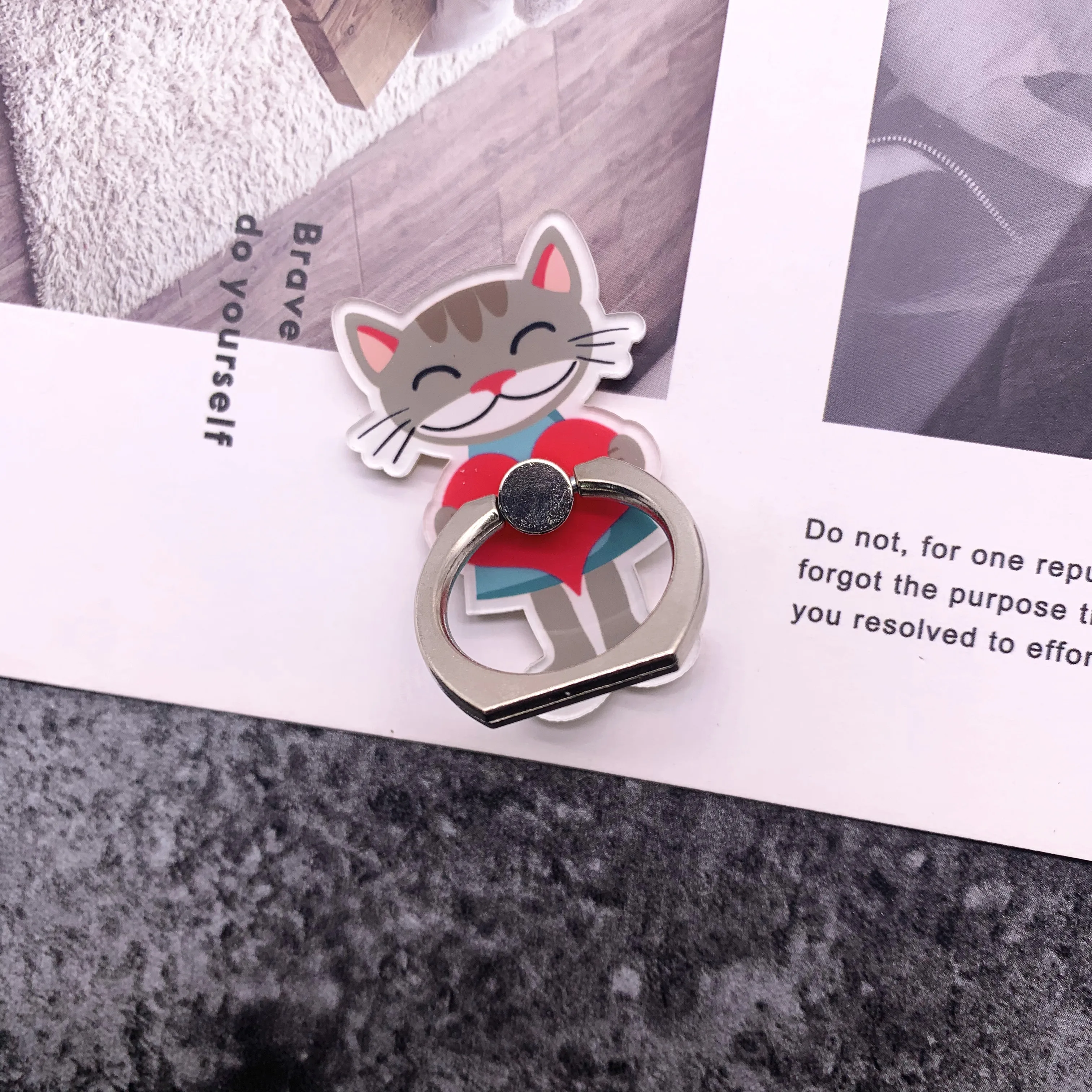 10 шт. держатель для телефона с героями мультфильмов подставка милый кот собака