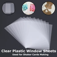 50pcslot clear plastic window sheets and adhesive double sided adhesive foam strips for diy shaker cards making 1116cm