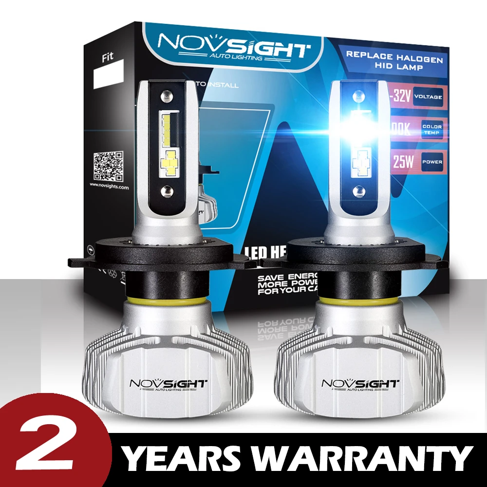 NOVSIGHT H4 H7 светильник лампы для автомобильных фар H1 H3 H8 H9 H11 H13 9005 HB3 9006 HB4 9007