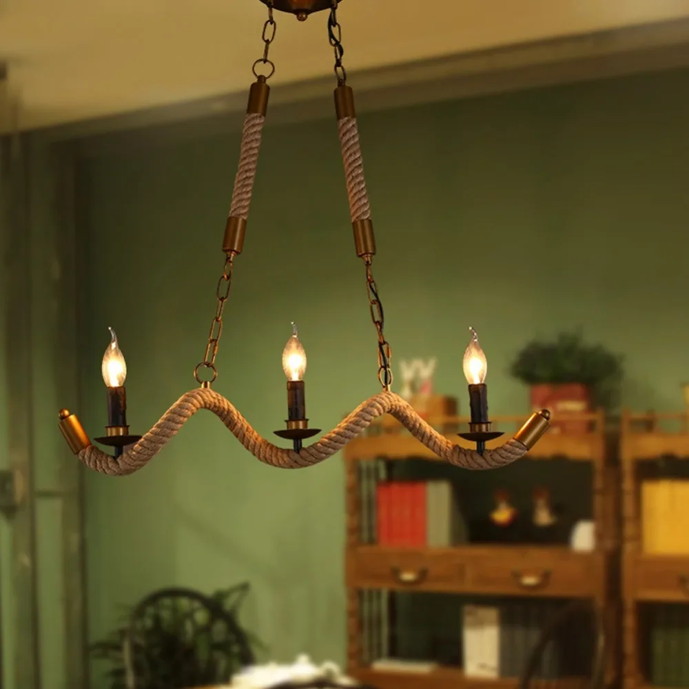 Деревенская люстра в стиле лофт винтажный промышленный декор волнистая для дома
