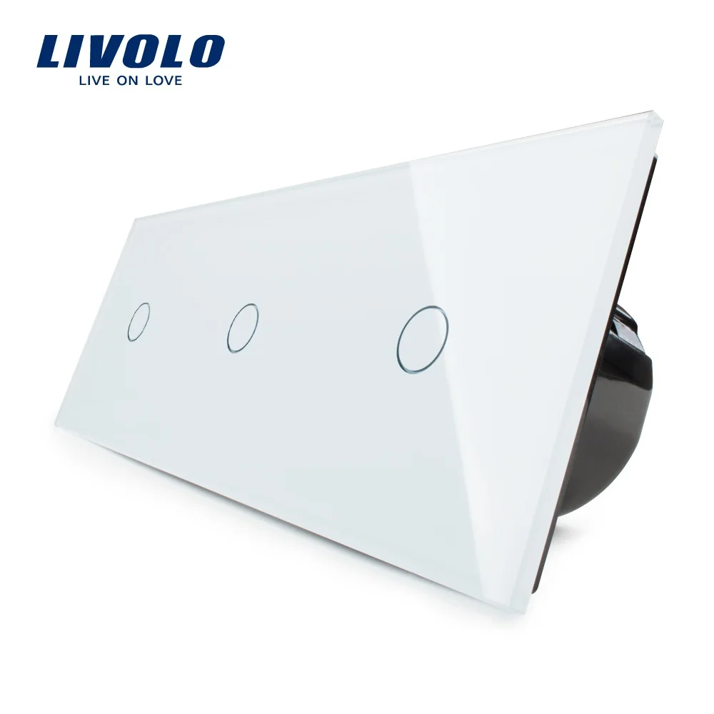 Производитель Livolo ЕС Стандартный роскошь настенный Трехместный сенсорный