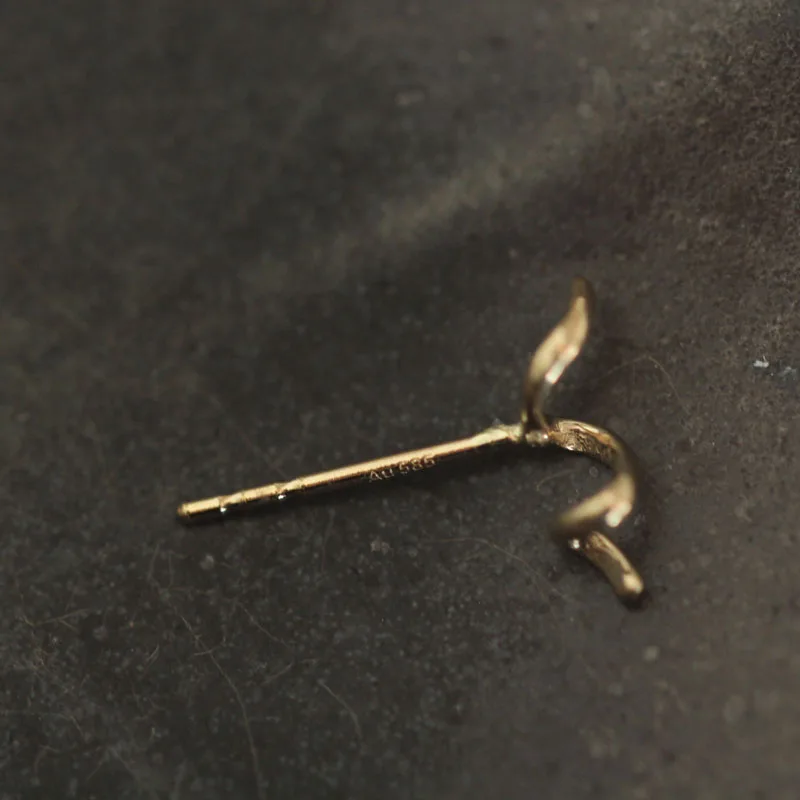Сережки пусеты 14K с золотыми прутьями супер Изящные мини серьги|Серьги-гвоздики| |
