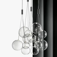 modern glass ball led pendant lamps nordic fashion kitchen bedroom living dining room indoor hanging lighting fixtures