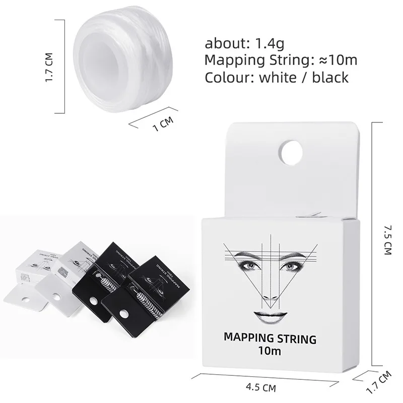 

Eyebrow Marker Thread New Microblading MAPPING STRING Pre-Inked Tattoo Brows Point 10m Pre Inked tattoo PMU String for Mapping