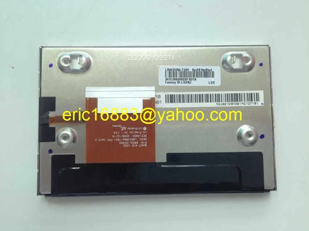 LB043WQ4(TD)(01) LB043WQ4 TD01 Оригинал 4 3 дюйма 480*272 светодиодный ЖК экран для автомобильной GPS