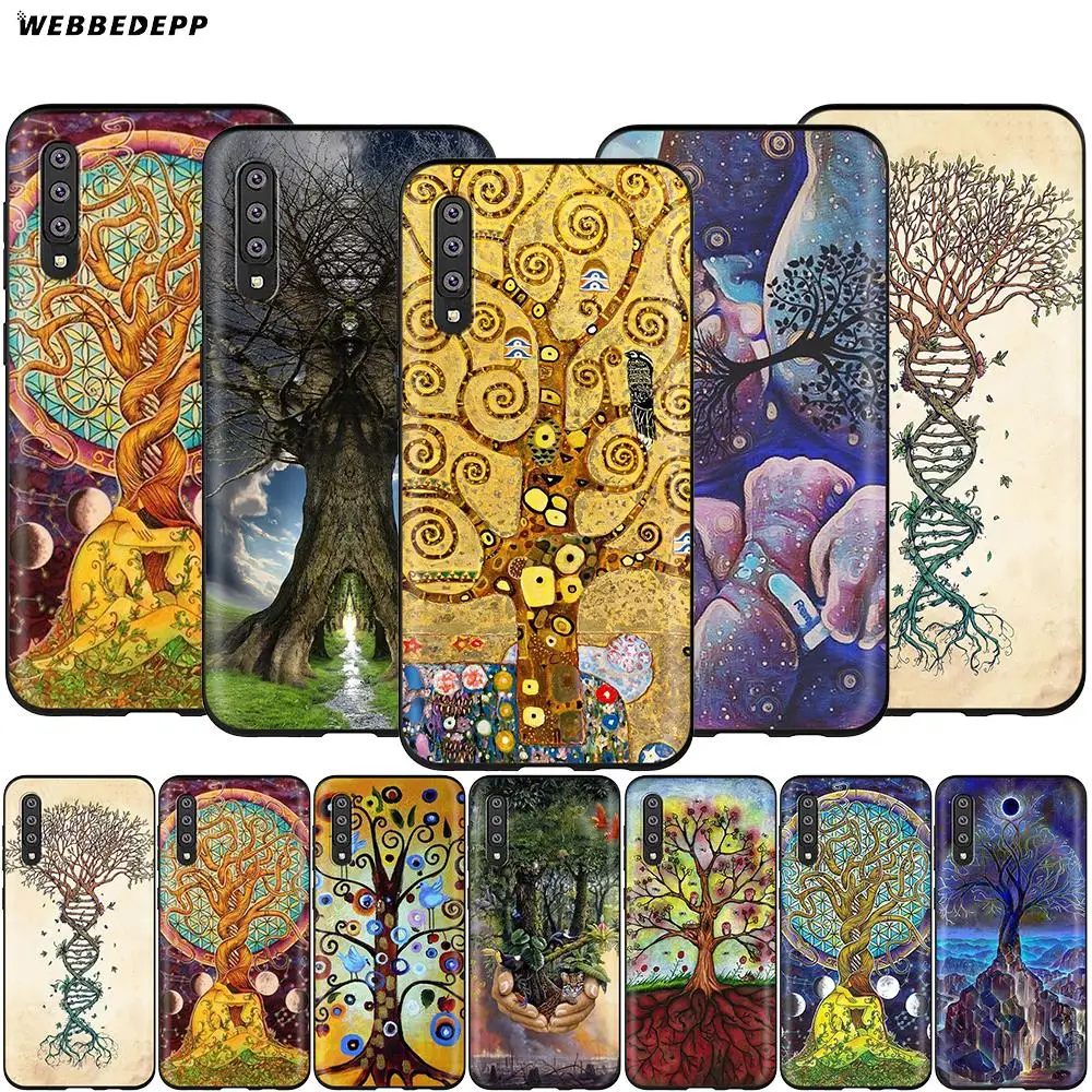 Webbedepp чехол с рисунком дерева жизни для Samsung Galaxy A3 A5 A6 Plus A7 A8 A9 J6 M20 A10S A20S A30S A40S