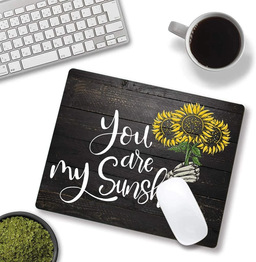 

Mouse Pad Gaming Computer Desk Mat Gamer Natural Rubber Kawaii Anti-slip You My Sunshine Office Decoration Carpet Keyboard Pad