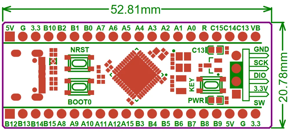 Макетная плата STM32F401 STM32F411 V3.0 STM32F401CCU6 STM32F411CEU6 STM32F4 обучающая 84 МГц 64 КБ ОЗУ 256 Кб ПЗУ