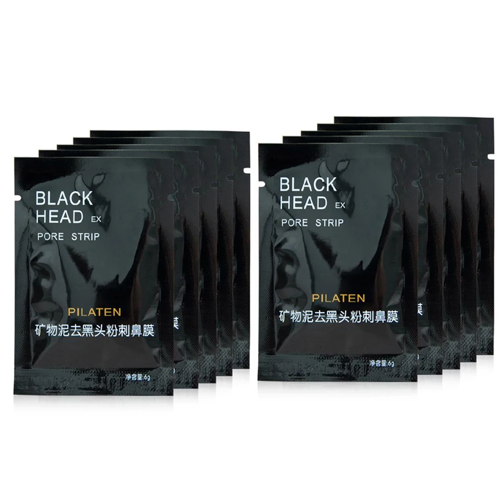 

10 шт./компл. косметика для красоты лица, Минеральная грязевая пленка от черных точек к черному носу, смягчающая поры, очищающая черные точки, ...