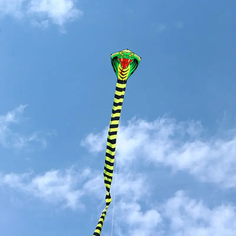 

8m/26.25ft 15m/49.21ft Cartoon Mamba Snake Kites FRP Rod Flying Sports Beach Kitesurf Children Gift Family Outdoor Sport