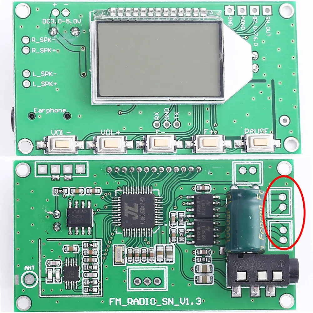 DSP PLL 87-108 МГц стерео FM-радиоприемник Модуль DIY радиоприемник цифровой ЖК-дисплей