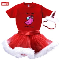 Designed Christmas Dress 3Pcs Girls Classic Clothing Set Autumn Long Sleeves Kids Princess Top and Skirt Birthday Clothes 1-8 Ys